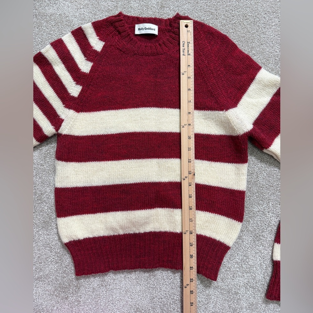 MOLLY GODDARD Red and Cream Striped Sweater - Picture 5 of 13